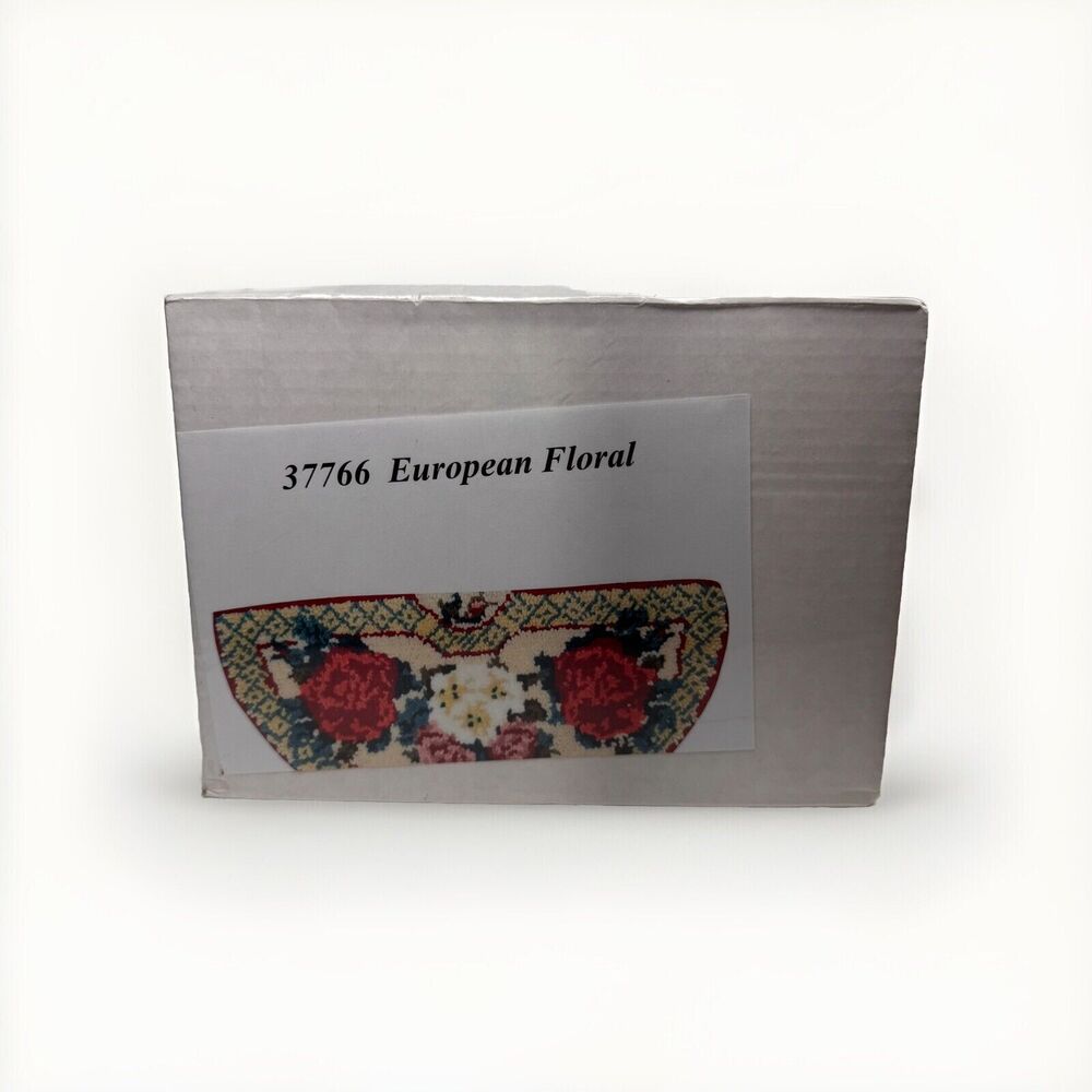MCG Textiles European Floral Graph N’ Latch Hook Rug Kit 37766 Half Round
